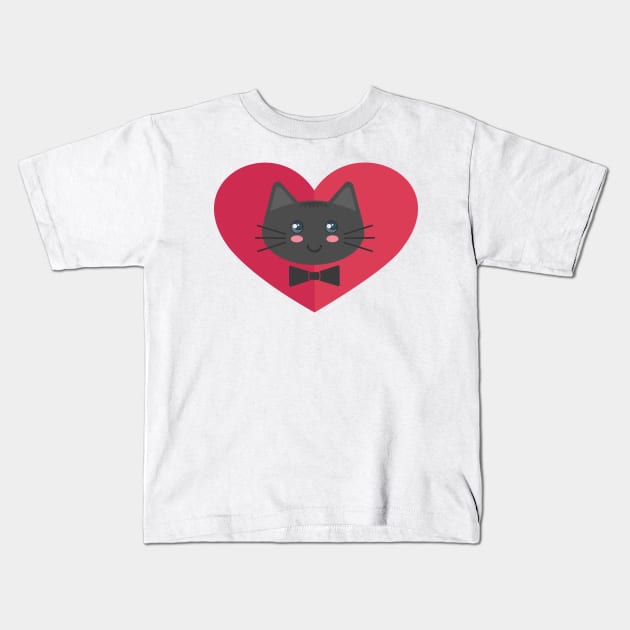 Black kitten in my heart Kids T-Shirt by FunawayHit